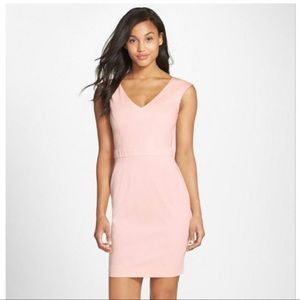 French Connection Electric plains v neck dress (pale pink) size 4 US